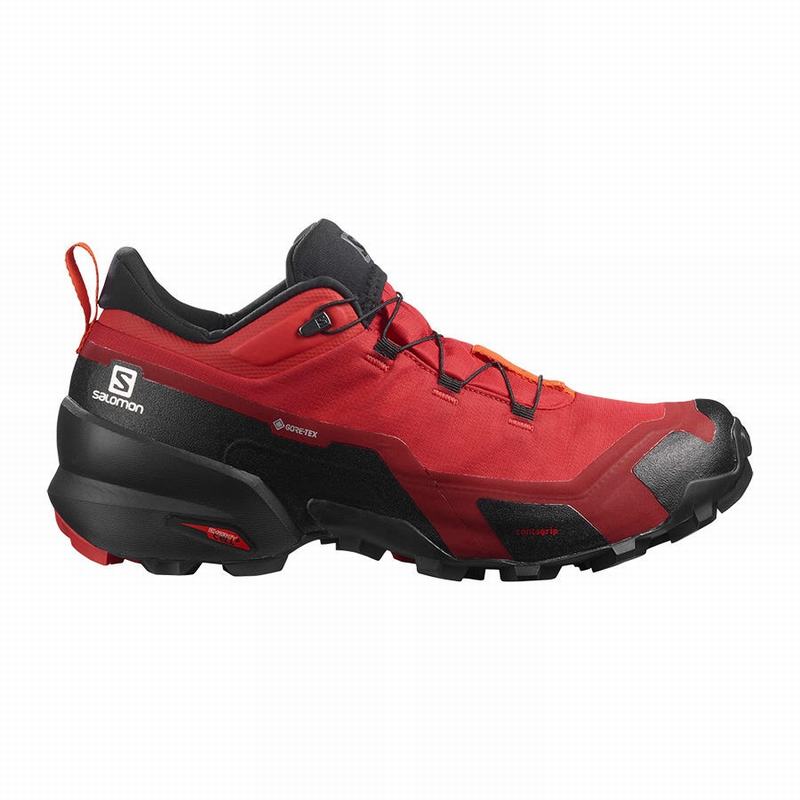 Chaussures De Randonnée Salomon Homme Noir / Rouge Orange - Salomon CROSS HIKE GORE-TEX - France (25